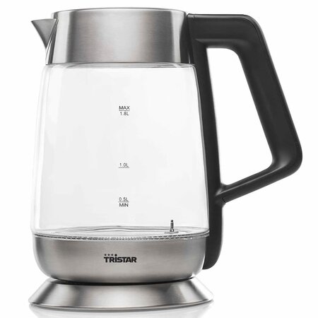 Tristar bouilloire électrique wk-3375 2200 w 1 8 l verre