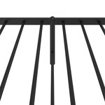 vidaXL Cadre de lit métal avec tête de lit noir 75x190 cm