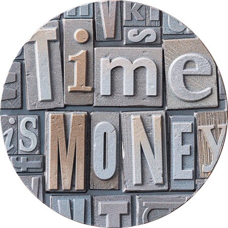 TIME IS MONEY Imprint of Words 2 onces argent monnaie 2000 Francs Cameroon 2023