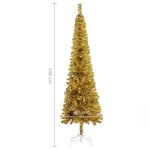 vidaXL Sapin de Noël étroit Doré 240 cm