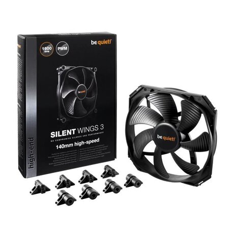 Be quiet! Silentwings 3 pwm boitier pc ventilateur 14 cm noir