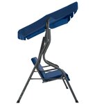 vidaXL Balancelle de jardin Bleu foncé 170 x 110 x 153 cm Tissu