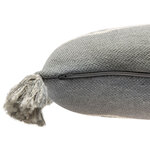 Coussin tricoté gris 48 x 30 cm