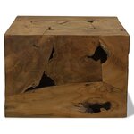 vidaXL Table basse 50 x 50 x 35 cm Teck véritable Marron
