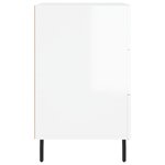 vidaXL Table de chevet blanc brillant 40x40x66 cm bois d'ingénierie