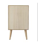 Commode 3 tiroirs façade rotin
