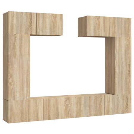 vidaXL Ensemble de meubles TV 6 Pièces Chêne sonoma Bois d'ingénierie
