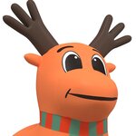 vidaXL Renne gonflable de Noël avec LED 500 cm