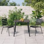 vidaXL Ensemble de salle à manger de jardin 3 Pièces anthracite acier