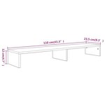 vidaXL Support de moniteur Sonoma gris 110x23 5x9 cm Bois d'ingénierie