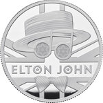 Pièce de monnaie en Argent 10 Pounds g 155.5 (5 oz) Millésime 2020 Music Legends ELTON JOHN