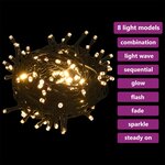 vidaXL Set de boules de Noël avec pic et 300 LED 120Pièces Blanc et gris