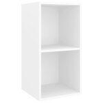 vidaXL Meuble TV mural Blanc 37x37x72 cm Aggloméré