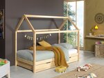 Dallas Lit LP 90x200cm Naturel + Lit gigogne