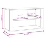vidaXL Armoire à chaussures Chêne sonoma 80x35x45 cm Bois d'ingénierie