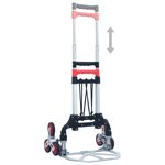 vidaXL Chariot d'escalier pliable 70 kg Aluminium Argenté