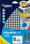 2940 Étiquettes Noir Ø 8