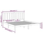 vidaXL Cadre de lit Blanc Bois massif 200x200 cm