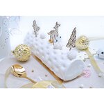 4 décorations de gâteau en bois forêt enchantée