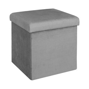 Pouf coffre de rangement velours côtelé giullia