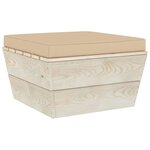 vidaXL Salon de jardin palette 4 Pièces avec coussins Épicéa imprégné