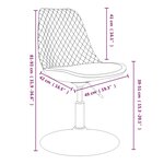 vidaXL Chaises pivotantes à manger lot de 4 Vert foncé Velours