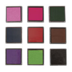 Scrapbooking kit encreurs  assorties  3 5x3 5 cm  kit 9  couleurs