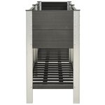 vidaXL Lit surélevé de jardin avec étagère 200x50x90 cm WPC Gris