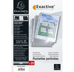 Sachet De 20 Pochettes Perforées Pour Classeur Exactive - Polypropylène Lisse 5 5/100e - X 5 - Exacompta