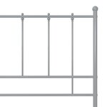 vidaXL Cadre de lit Gris Métal 160x200 cm