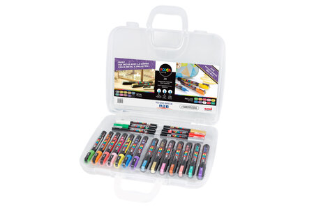 Mallette marqueurs Posca Idées déco 20 pièces