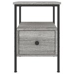 vidaXL Table de chevet sonoma gris 34x36x50 cm bois d'ingénierie