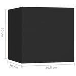 vidaXL Ensemble de meuble TV 8 Pièces Noir Aggloméré