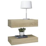 vidaXL Table de chevet Chêne sonoma 60x35 cm Aggloméré