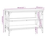 vidaXL Meuble TV Chêne sonoma 80x40x50 cm Bois d'ingénierie