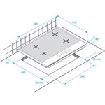 Plaque de cuisson Gaz - BEKO -3  Gaz + 1 Wok - L60 cm - HIAW64325SX