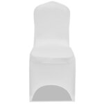 vidaXL Housses élastiques de chaise Blanc 24 Pièces