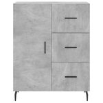 vidaXL Buffet haut Gris béton 69 5x34x180 cm Bois d'ingénierie