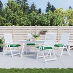 vidaXL Coussins de chaise 4 Pièces 40x40x7 cm tissu oxford vert