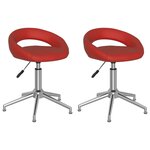 vidaXL Chaises à manger pivotantes lot de 2 bordeaux similicuir