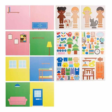 Je construis ma maison  personnages et autocollants