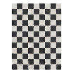 Tapis damier gris foncé et beige 120 x 160 cm