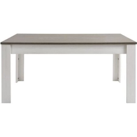 DEMEYERE Table a manger extensible 8 a 10 personnes style contemporain décor pin et décor chene - L 230 x l 90 cm - MARQUIS