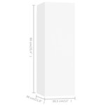 vidaXL Ensemble de meubles TV 5 Pièces Blanc Aggloméré
