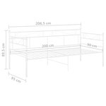vidaXL Cadre de canapé-lit Blanc Métal 90x200 cm