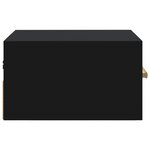 vidaXL Tables de chevet murales 2 Pièces noir 35x35x20 cm