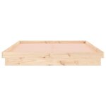 vidaXL Cadre de lit à LED 180x200 cm Super King bois massif