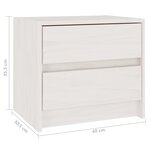 vidaXL Table de chevet Blanc 40x30 5x35 5 cm Bois de pin solide