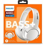 Philips shl3175wt/00 casque filaire avec technologie bass+ et isolation phonique - blanc