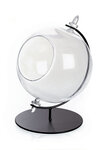 Boule en verre ouverte 14cm avec support